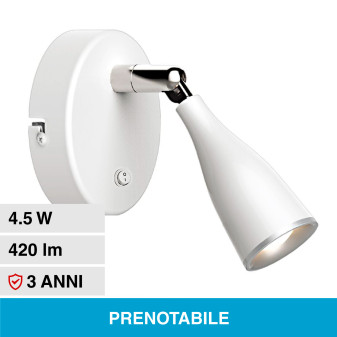 V-Tac VT-805 Lampada LED da Parete 4.5W SMD Wall Light Colore Bianco Applique...