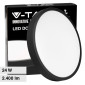 V-Tac VT-8624 Plafoniera LED Rotonda 24W SMD IP44 Colore Nero - SKU 7636 / 7637 / 7638