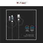 Immagine 6 - V-Tac VT-5323 Cavo USB Type-C 5in1 con Adattatori USB Lightning e Micro USB Lunghezza 1.2m Colore