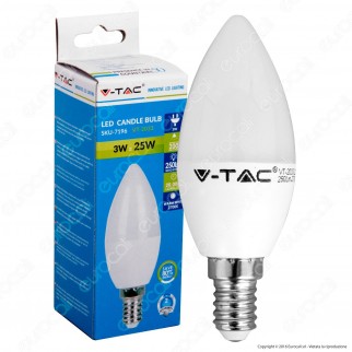 V-Tac VT-2033 Lampadina LED E14 3W Candela - SKU 7196 / 7197 / 7198