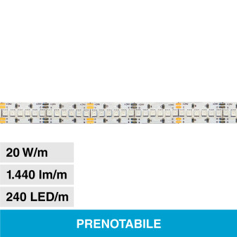 LEDCO Striscia LED Flessibile 100W SMD RGB 240 LED/m 24V CRI≥90 - Bobina da...