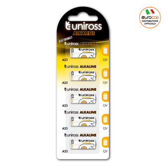 Uniross Alkaline Electronics A23/23A/MN21 Miniature 12V Pile Specialistiche...