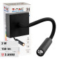 V-Tac Pro VT-2903 Lampada LED da Muro Flessibile 3W COB CREE Colore Nero - SKU 211485 [TERMINATO]
