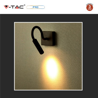 V-Tac Pro VT-2903 Lampada LED da Muro Flessibile 3W COB CREE
