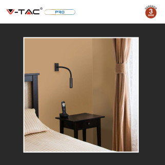V-Tac Pro VT-2903 Lampada LED da Muro Flessibile 3W COB CREE