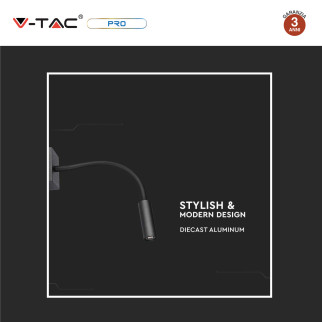 V-Tac Pro VT-2903 Lampada LED da Muro Flessibile 3W COB CREE