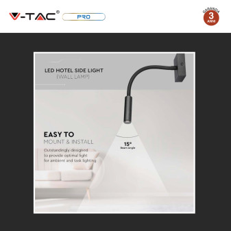 V-Tac Pro VT-2903 Lampada LED da Muro Flessibile 3W COB CREE