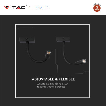 V-Tac Pro VT-2903 Lampada LED da Muro Flessibile 3W COB CREE