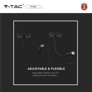 V-Tac Pro VT-2903 Lampada LED da Muro Flessibile 3W COB CREE