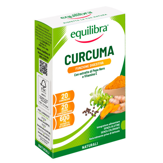 Equilibra Integratore Antiossidante Curcuma - Confezione da 20 Equilibra Integratore Antiossidante Curcuma - Confezione da 20