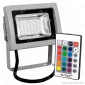 V-Tac VT-4711 RGB Multicolore Faretto LED 10W da Esterno con Telecomando Infrarossi - SKU 5895 [TERMINATO]