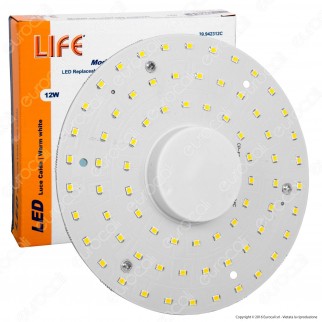 Life Modulo LED Circolina con Magnete Ø140mm 12W per Plafoniere -