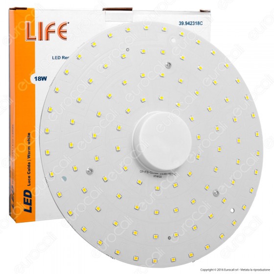 Life Modulo LED Circolina con Magnete Ø200mm 18W per Plafoniere - Life Modulo LED Circolina con Magnete Ø200mm 18W per Plafoniere -
