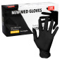 New Med Gloves Karbon Guanti Monouso Neri in Nitrile Senza Talco - Confezione da 100 pezzi