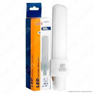 Life Lampadina LED G23 6W Tubolare PL-C
