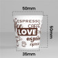 Immagine 3 - Bicchierini da Caffè in Carta Riciclabile con Fantasia LoveWhiteCUP da 65ml - Confezione da 50
