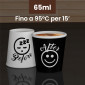 Immagine 2 - Bicchierini da Caffè in Carta Riciclabile con Fantasia DownUpCUP da 65ml - Confezione da 50