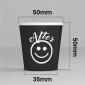 Immagine 3 - Bicchierini da Caffè in Carta Riciclabile con Fantasia DownUpCUP da 65ml - Confezione da 50