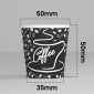 Immagine 3 - Bicchierini da Caffè in Carta Riciclabile con Fantasia BlackCUP da 65ml - Confezione da 50 Bicchieri