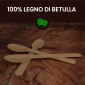 Immagine 2 - Cucchiai Usa e Getta in Legno di Betulla Naturali Biodegradabili e Compostabili - Confezione da 100