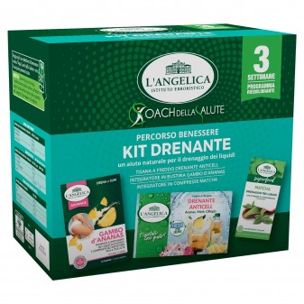 L'Angelica Kit Drenante con Tisana a Freddo e Integratori Gambo d'Ananas e Matcha - Confezione da 3