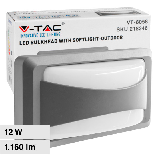 V-Tac VT-8058 Lampada LED da Muro 12W Wall Light SMD IP65 V-Tac VT-8058 Lampada LED da Muro 12W Wall Light SMD IP65