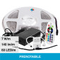 Immagine 1 - V-Tac Kit Striscia LED Flessibile 35W SMD RGB 12V IP65 con Alimentatore Controller Telecomando -