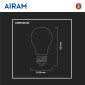 Immagine 6 - Bot Lighting Airam Frost Lampadina LED E27 8W Bulb A60 Goccia SMD per