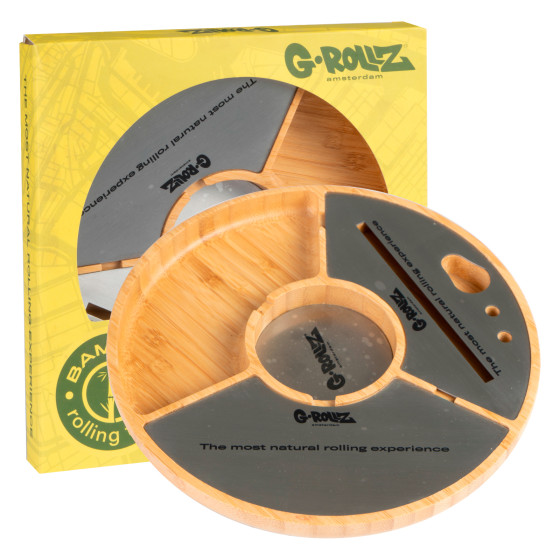 G-Rollz Stazione di Rollaggio in Legno di Bambù con Scomparti e Chiusure Magnetiche - 20x20cm G-Rollz Stazione di Rollaggio in Legno di Bambù con Scomparti e Chiusure Magnetiche - 20x20cm