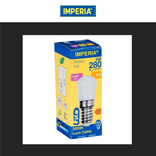 Imperia Lampadina LED E14 3W Tubolare T26 SMD in Vetro Satinato