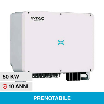 V-Tac VT-6607150 Inverter On Grid 50kW Trifase IP66 per Impianto Fotovoltaico...