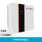 V-Tac VT-6606 Inverter Ibrido 6kW Monofase IP65 con Display LCD per Impianto Fotovoltaico CEI 0-21 - SKU 115086