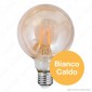 Immagine 2 - V-Tac VT-2026D Lampadina LED E27 6W Globo G95 Filamento Ambrata