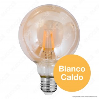 V-Tac VT-2026D Lampadina LED E27 6W Globo G95 Filamento Ambrata