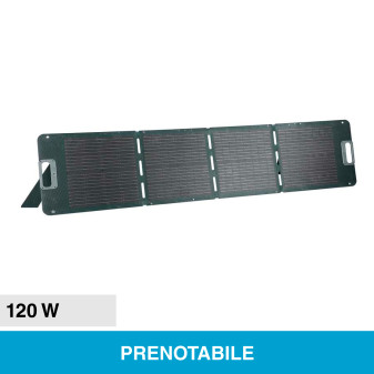 V-Tac VT-10120 Pannello Solare Fotovoltaico 120W Pieghevole IP67 Portatile con Cover Protettiva -
