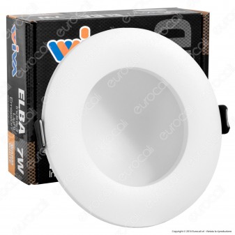 Wiva Pannello LED mod. ELBA da Incasso Rotondo 7W con Driver - mod.