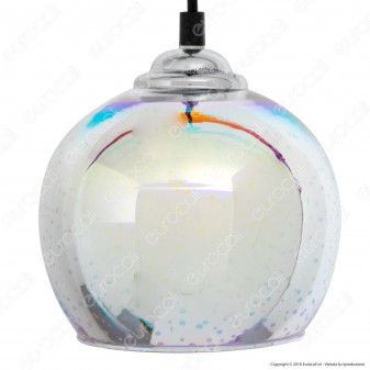 V-Tac VT-7015 Lampadario a Sospensione in Vetro Effetto 3D con