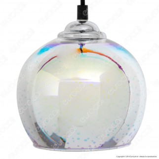 V-Tac VT-7015 Lampadario a Sospensione in Vetro Effetto 3D con