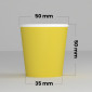 Immagine 1 - Bicchierini da Caffè in Carta Riciclabile Colore Giallo da 65ml - Confezione da 50 Bicchieri