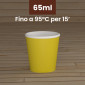 Immagine 3 - Bicchierini da Caffè in Carta Riciclabile Colore Giallo da 65ml - Confezione da 50 Bicchieri