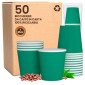 Bicchierini da Caffè in Carta Riciclabile Colore Verde da 65ml - Confezione da 50 Bicchieri