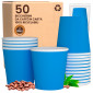 Immagine 1 - Bicchierini da Caffè in Carta Riciclabile Colore Blu da 65ml - Confezione da 50 Bicchieri