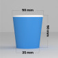 Immagine 2 - Bicchierini da Caffè in Carta Riciclabile Colore Blu da 65ml - Confezione da 50 Bicchieri