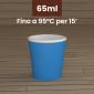 Immagine 3 - Bicchierini da Caffè in Carta Riciclabile Colore Blu da 65ml - Confezione da 50 Bicchieri