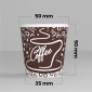 Immagine 1 - Bicchierini da Caffè in Carta Riciclabile con Fantasia Coffee da 65ml - Confezione da 50 Bicchieri