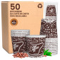 Bicchierini da Caffè in Carta Riciclabile con Fantasia Coffee da 65ml - Confezione da 50 Bicchieri