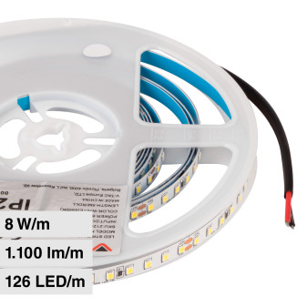 V-Tac VT-2835-126 Striscia LED Flessibile 40W SMD Monocolore 126 LED/m 24V -...