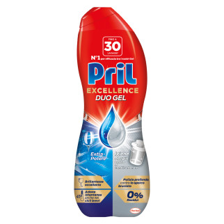 Pril Duo Gel Excellence Igienizzante per Lavastoviglie - Flacone da