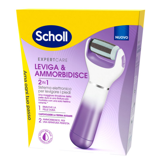 Scholl ExpertCare Sistema di Pedicure Elettronico Leviga e Ammorbidisce 2in1 per Pelle Secca o Scholl ExpertCare Sistema di Pedicure Elettronico Leviga e Ammorbidisce 2in1 per Pelle Secca o