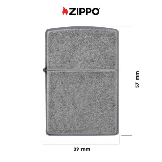 Zippo Accendino a Benzina Ricaricabile ed Antivento Antique Silver